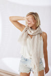 Marseille Linen Scarf - Natural