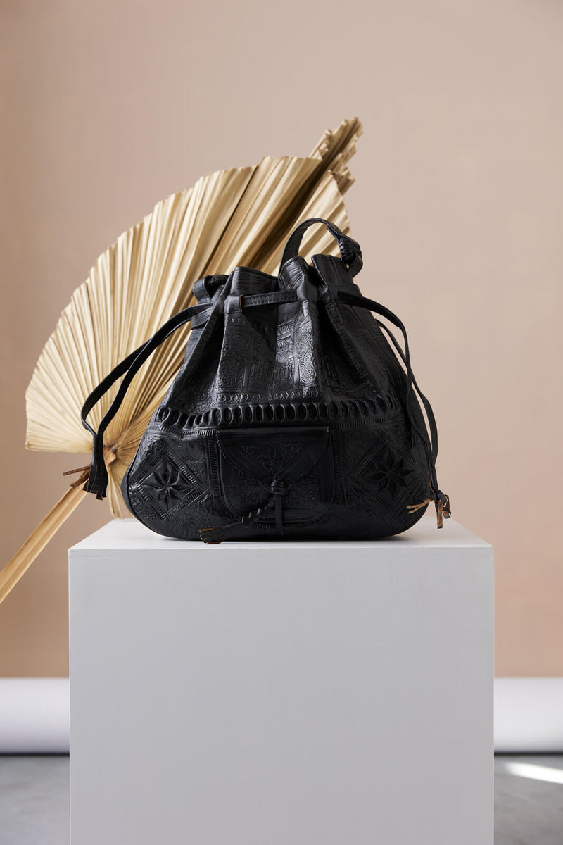 Marrakesh Bucket Bag - Black - Palace