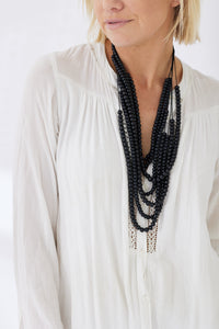 Timber Bead Necklace - Waimea - Black