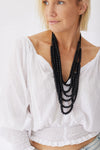 Timber Bead Necklace - Waimea - Black