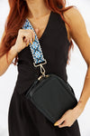 Vegan PU Leather Miami Crossbody - Black