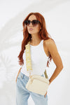 Vegan PU Leather California Crossbody - Ivory