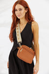 Vegan PU Leather California Crossbody - Tan