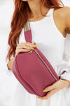 Vegan PU Leather Florida Crossbody - Berry