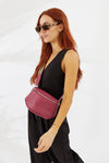 Vegan PU Leather Florida Crossbody - Berry