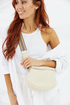 Vegan PU Leather Florida Crossbody - Ivory