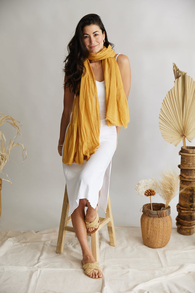 Scarf ~ French Riviera ~ Light Mustard