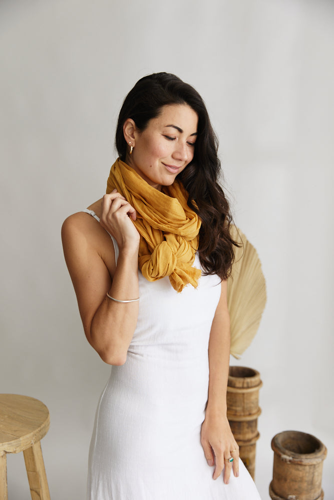 Scarf ~ French Riviera ~ Light Mustard