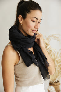 Scarf ~ French Riviera ~ Black