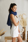 Scarf ~ French Riviera ~ Navy