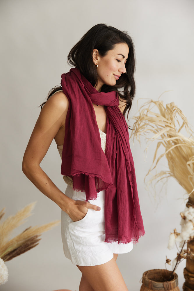 Scarf ~ French Riviera ~ Wine