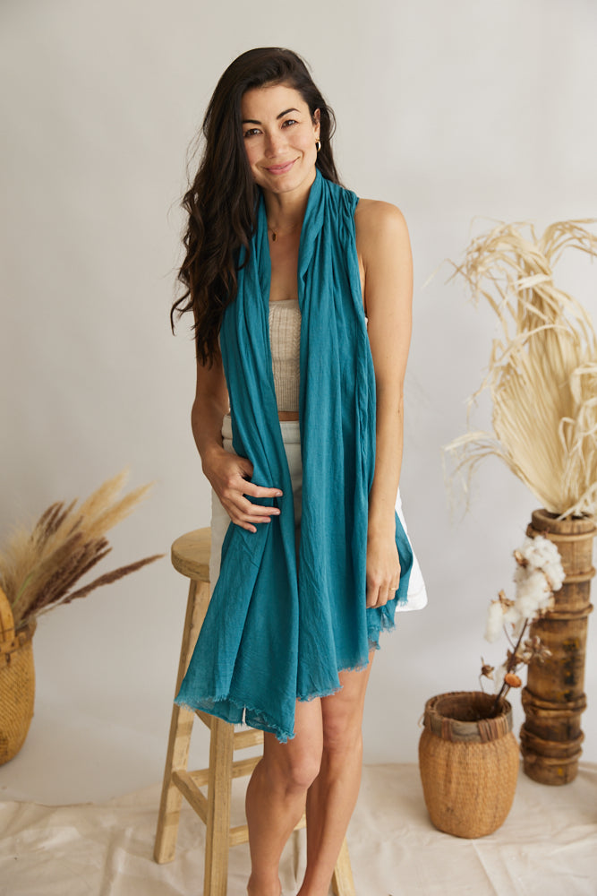 Scarf ~ French Riviera ~ Teal