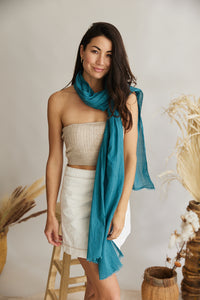 Scarf ~ French Riviera ~ Teal