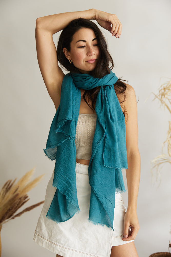 Scarf ~ French Riviera ~ Teal