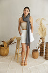 Scarf ~ French Riviera ~ Charcoal Grey