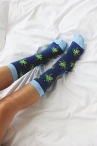 Sock ~ Frog ~ Navy