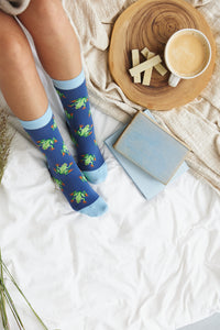 Sock ~ Frog ~ Navy