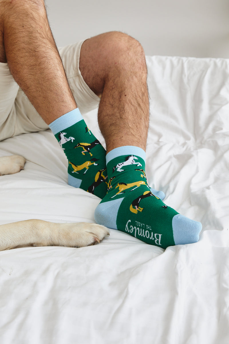 Sock ~ Horse ~ Green